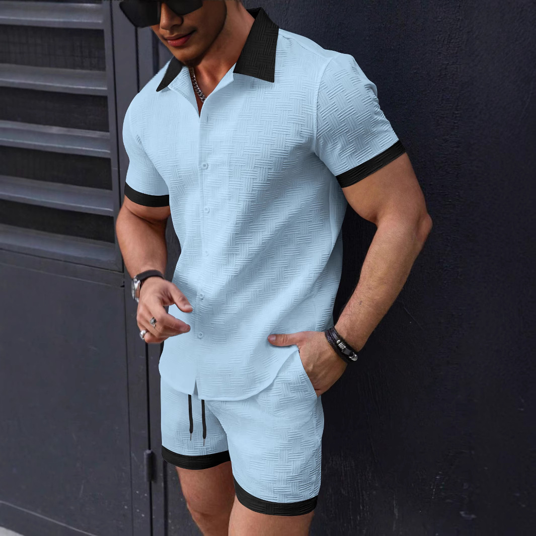 Modne zestawy męskie: lniany g – Short Linen Drawstring recenzja i cena